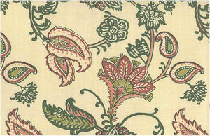 0932/8 OLIVE ROSE BLOCK PRINT LOOK BOHO DECOR COUNTRY STYLE INDIAN PINK CORAL RED PURPLE COTTON