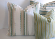 Load image into Gallery viewer, 2180/2 AQUA AQUA TEAL GREEN COASTAL LIVING COUNTRY STYLE STRIPES
