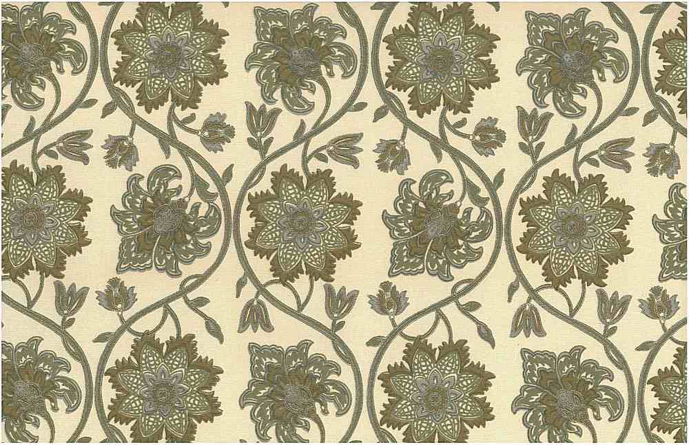 0970/3 WOOD/TAUPE BLOCK PRINT LOOK INDIAN DECOR NEUTRALS COTTON
