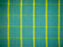 Load image into Gallery viewer, 3016/1 GREEN/CHARTREUS AQUA TEAL GREEN CHECKS PLAIDS BOHO DECOR COUNTRY STYLE
