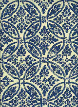 Load image into Gallery viewer, 0984/1 INDIGO COASTAL LIVING COUNTRY STYLE DARK BLUES INDIAN DECOR PRINTS COTTON
