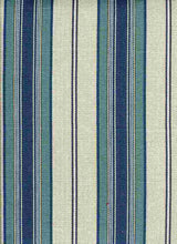 Load image into Gallery viewer, 2290/1 FLAX BLUE COASTAL LIVING COUNTRY STYLE FARMHOUSE DECOR LIGHT BLUES STRIPES
