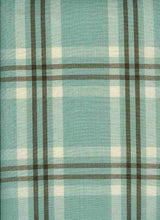 Load image into Gallery viewer, 3190/3 MINT AQUA TEAL GREEN CHECKS PLAIDS FARMHOUSE DECOR COUNTRY STYLE COASTAL LIVING
